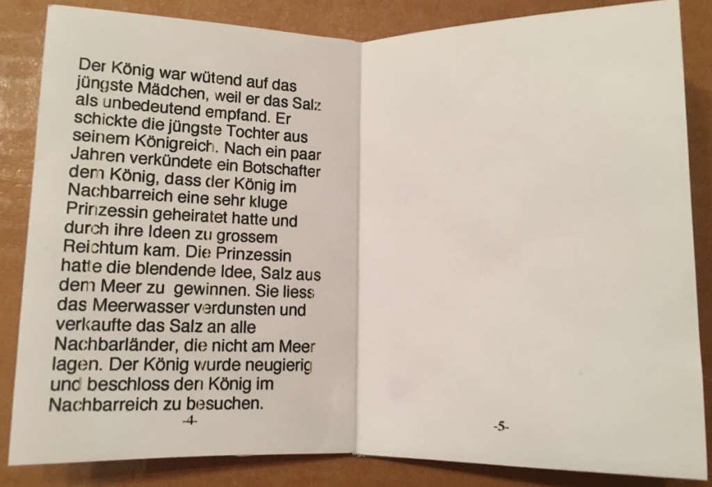 Gestalte dein eigenes Salz Märchen Büchlein
